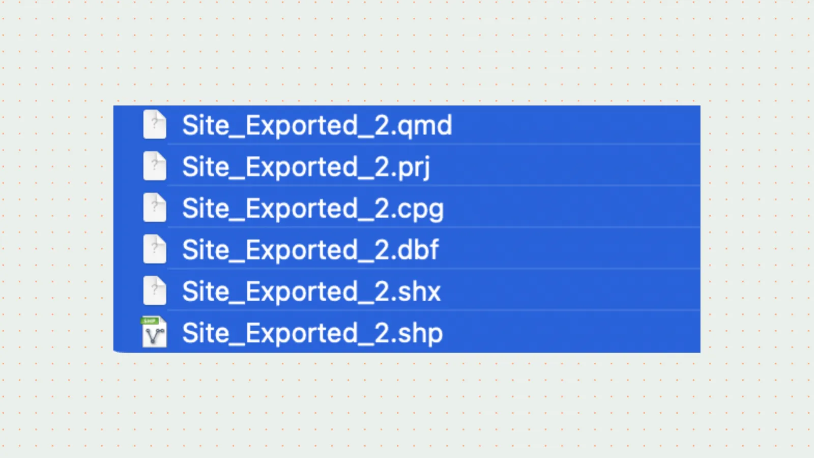 Compressing the shapefile files into a zip